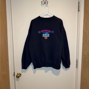 Vintage 90s Members Only Logo Embroidered Spell Out Crew Neck Sweatshirt Size L